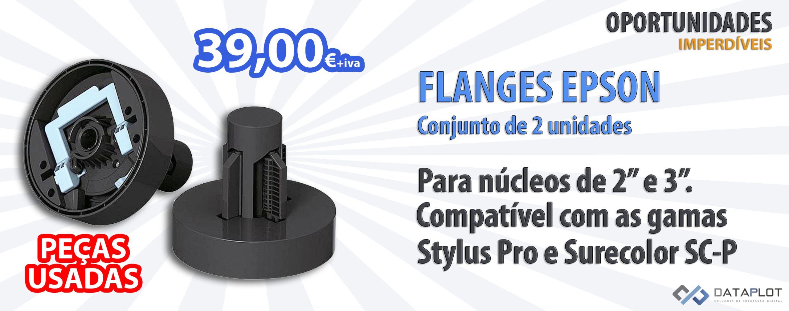 ADAPTADORES USADOS EPSON para núcleos de 2” e 3”