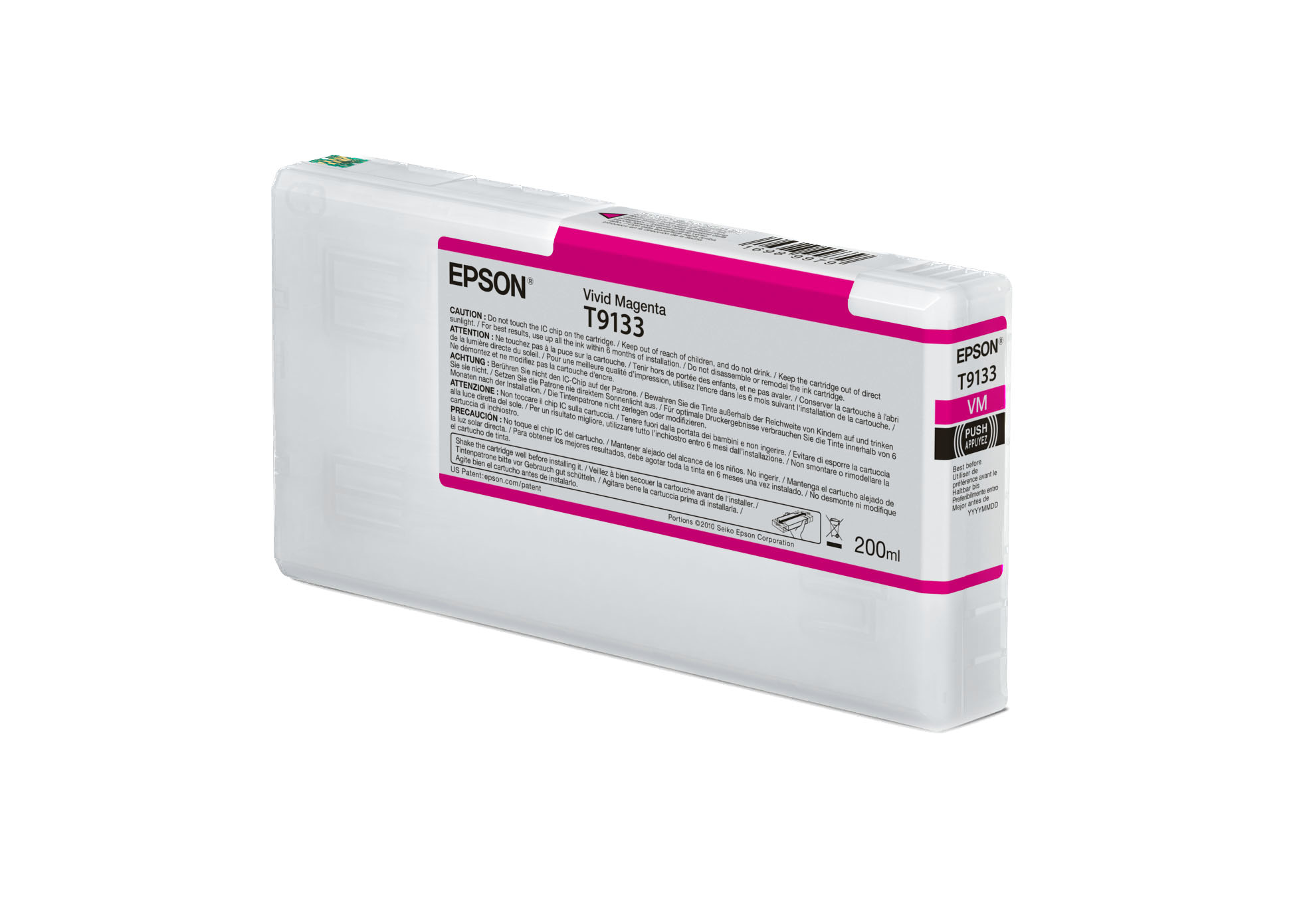 T9133 - Vivid Magenta 200ml (C13T9133) Tinteiro-Epson-Vivid-Magenta-200ml-C13T913300-Surecolor-SC-P5000